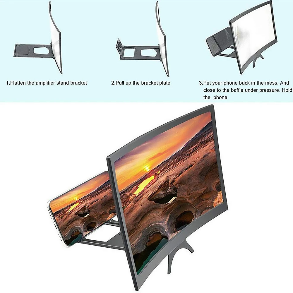 12 Inch Curved Mobile Phone Screen Magnifier