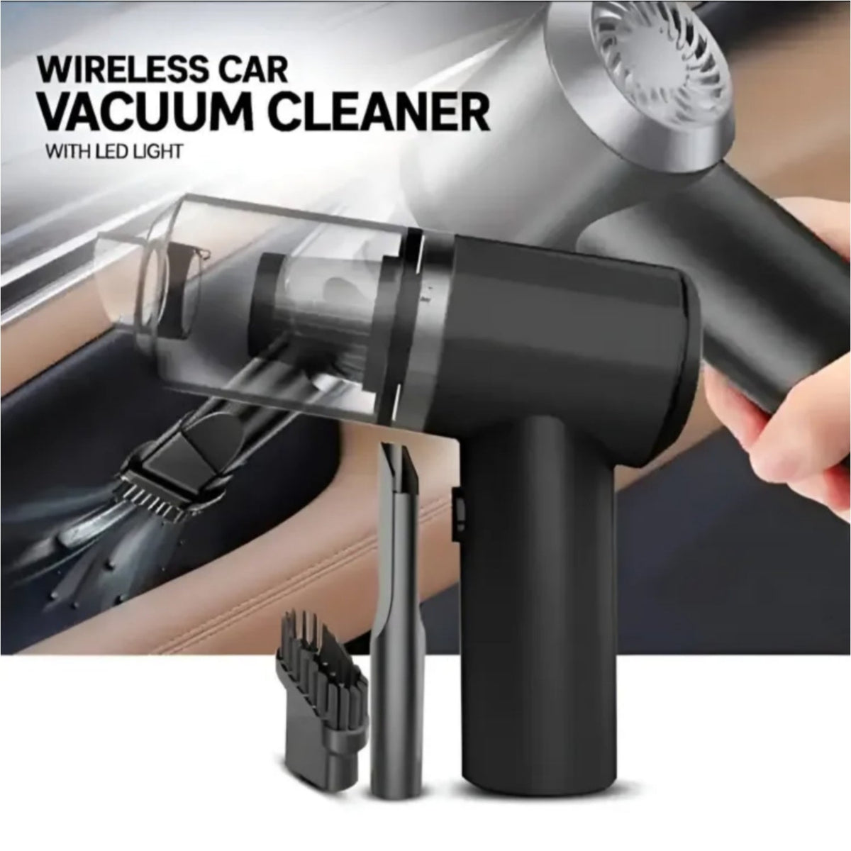 Wireless Car Vacuum Cleaner 4 in 1 | Powerful Suction.