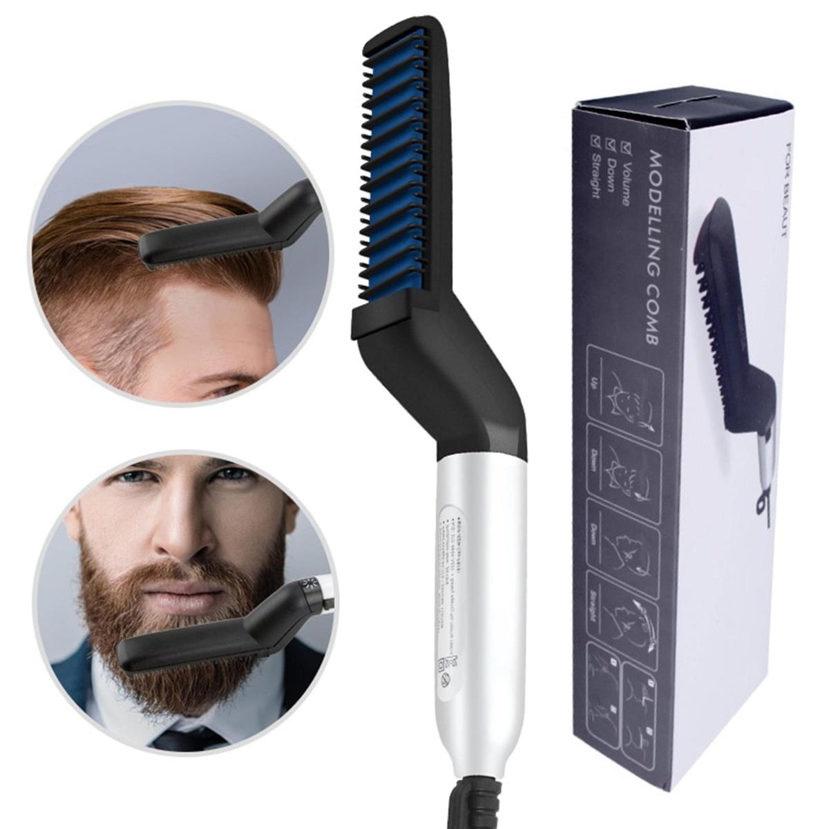 Men's Hair and Beard Straightener Modelling Comb